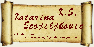 Katarina Stojiljković vizit kartica